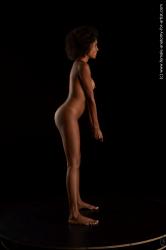 Nude Woman Black Standing poses - ALL Slim medium black Standing poses - simple Standard Photoshoot Pinup